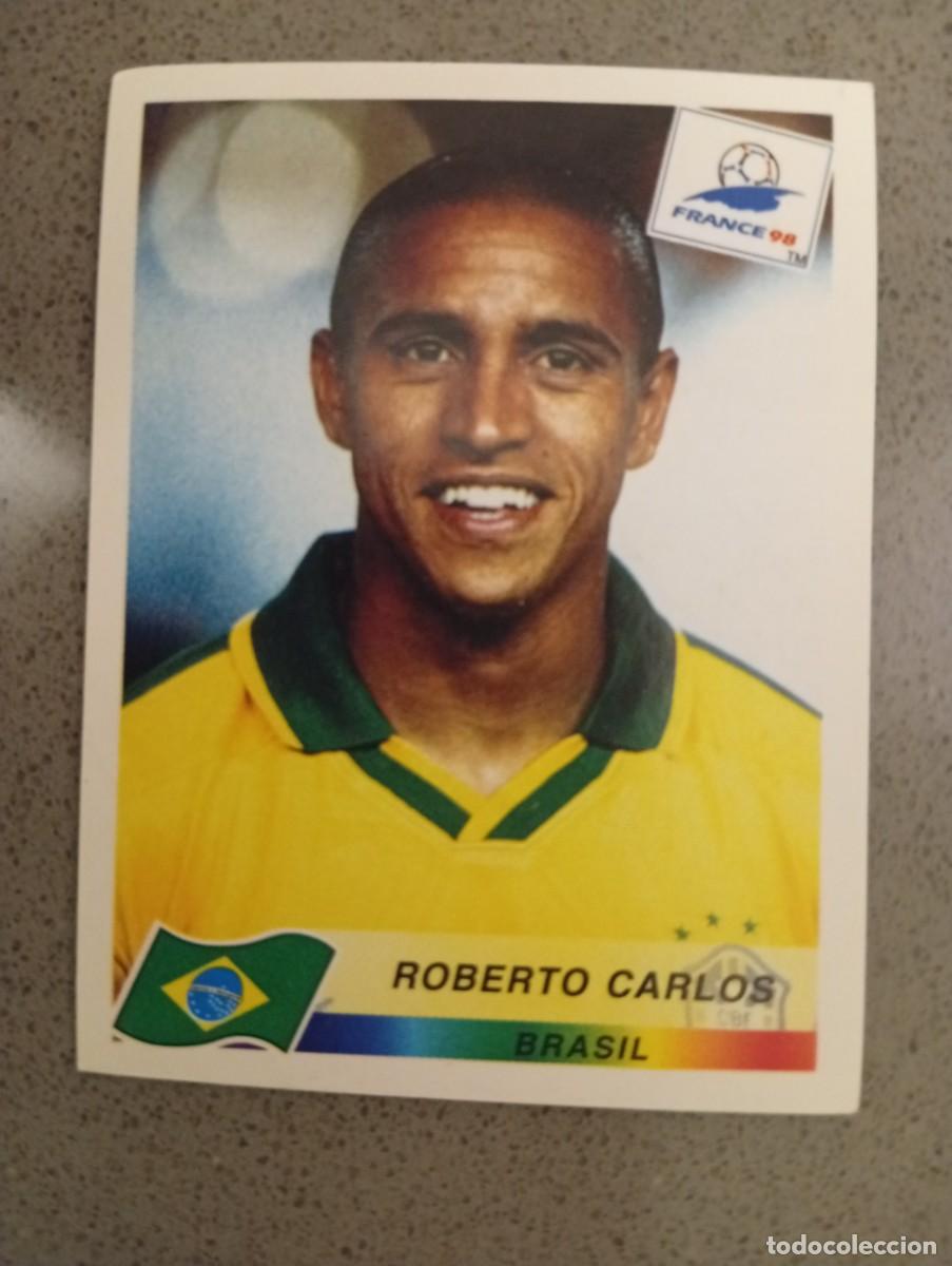 Cromos de f&uacute;tbol: ROBERTO CARLOS 21 BRASIL PANINI FRANCIA 1998 98 SIN PEGAR NUNCA PEGADO