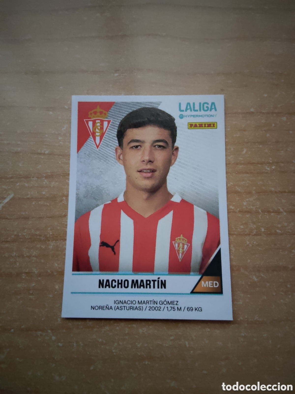 Cromos de f&uacute;tbol: 374 NACHO MARTIN REAL SPORTING LIGA HYPERMOTION 2024 2025