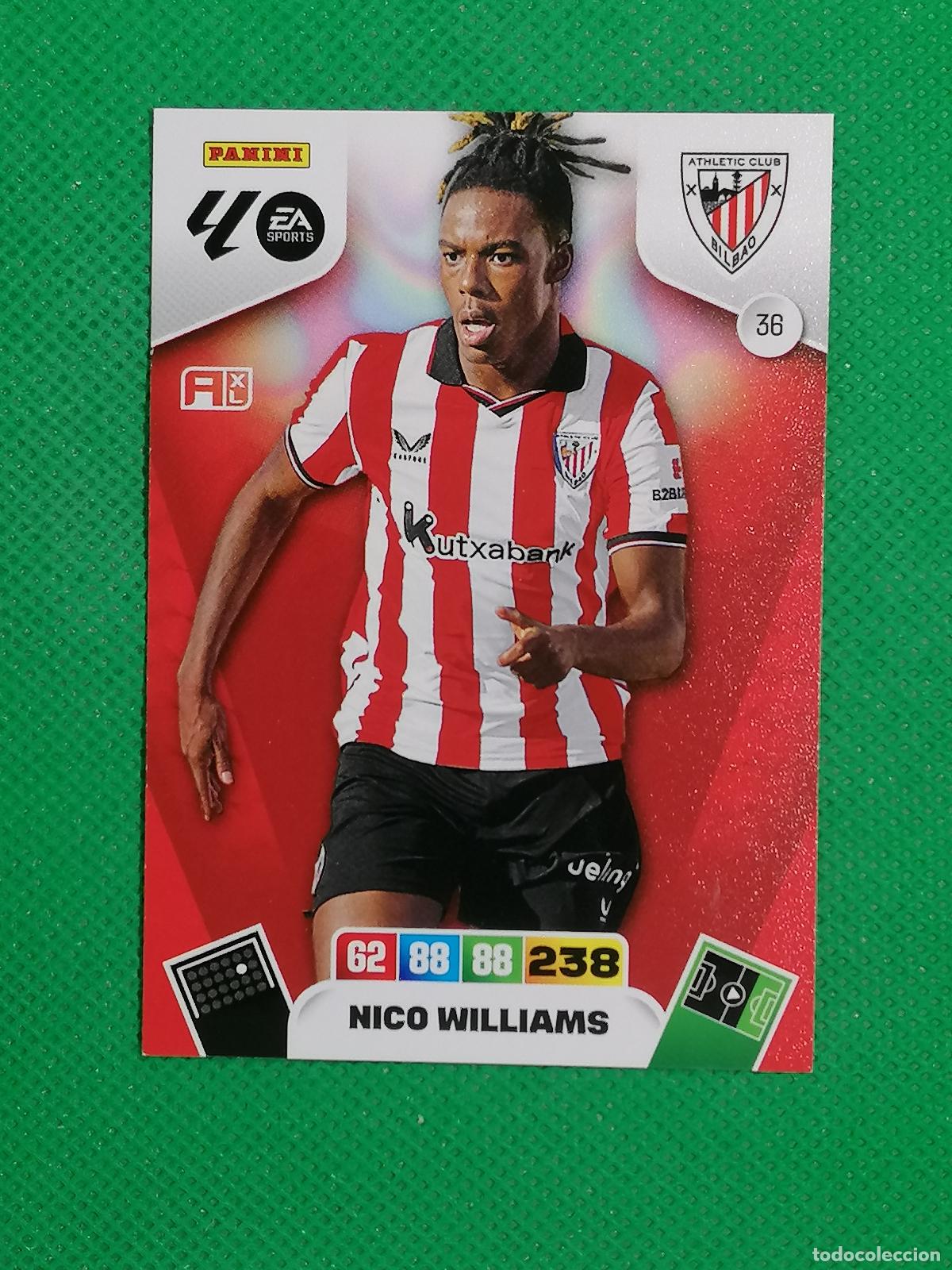 Cromos de f&uacute;tbol: 36 NICO WILLIAMS ATHLETIC BILBAO ⚽ LIGA ADRENALYN XL 2025 2026 25 26 ⚽