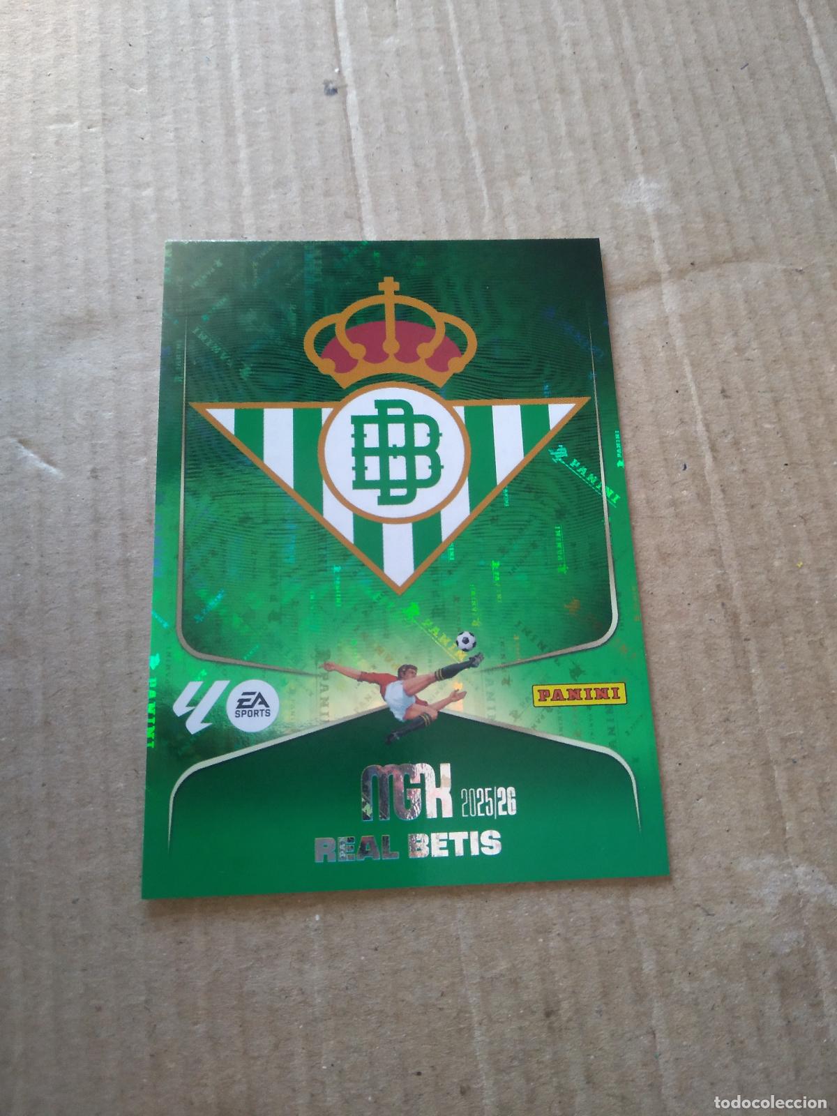 Cromos de f&uacute;tbol: 91 ESCUDO BETIS CROMO FUTBOL PANINI LIGA MGKS 25-26 MEGACRACKS 2025-2026