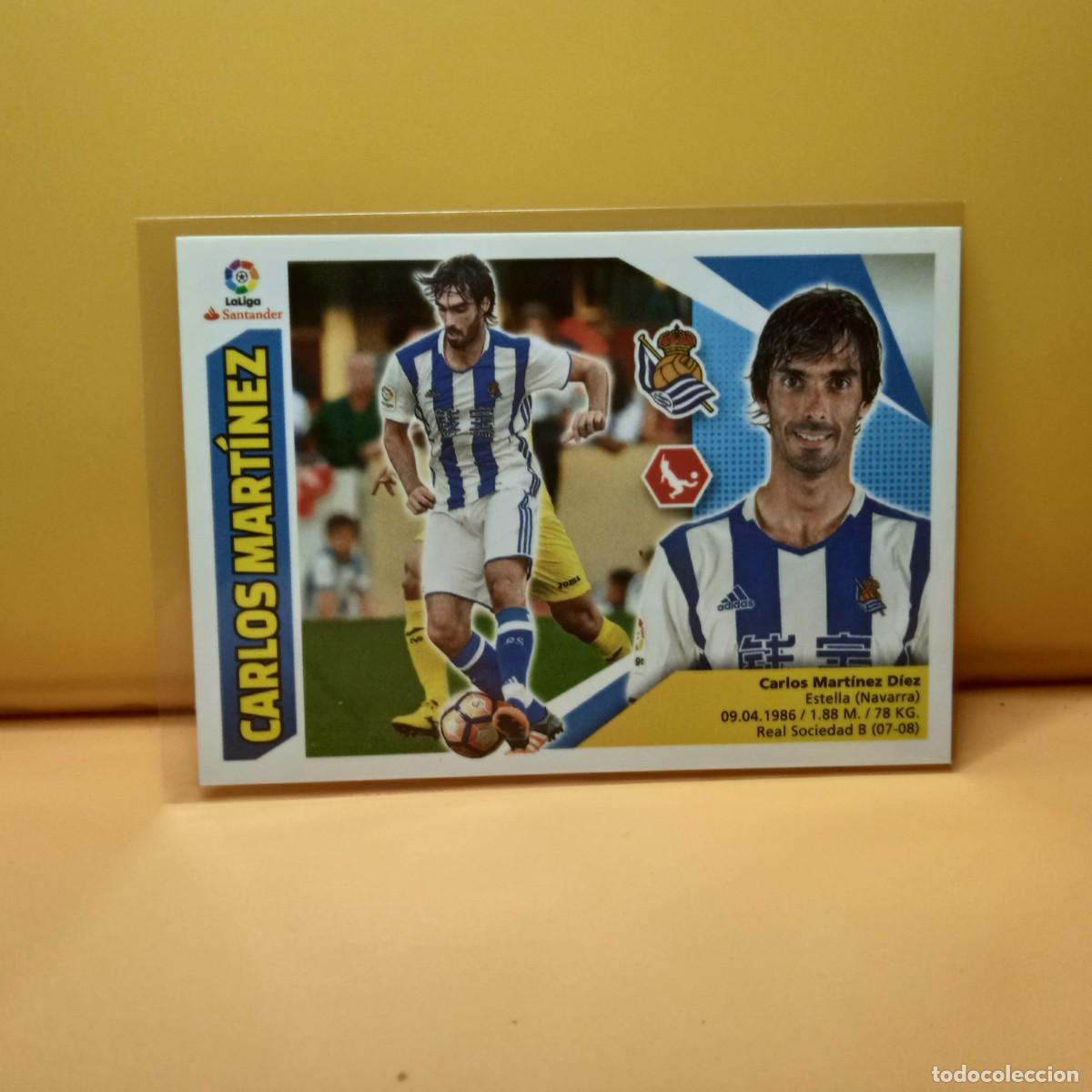 Cromos de f&uacute;tbol: EDICIONES ESTE 2017 2018 17 18 REAL SOCIEDAD CARLOS MART&Iacute;NEZ 4B 4 B