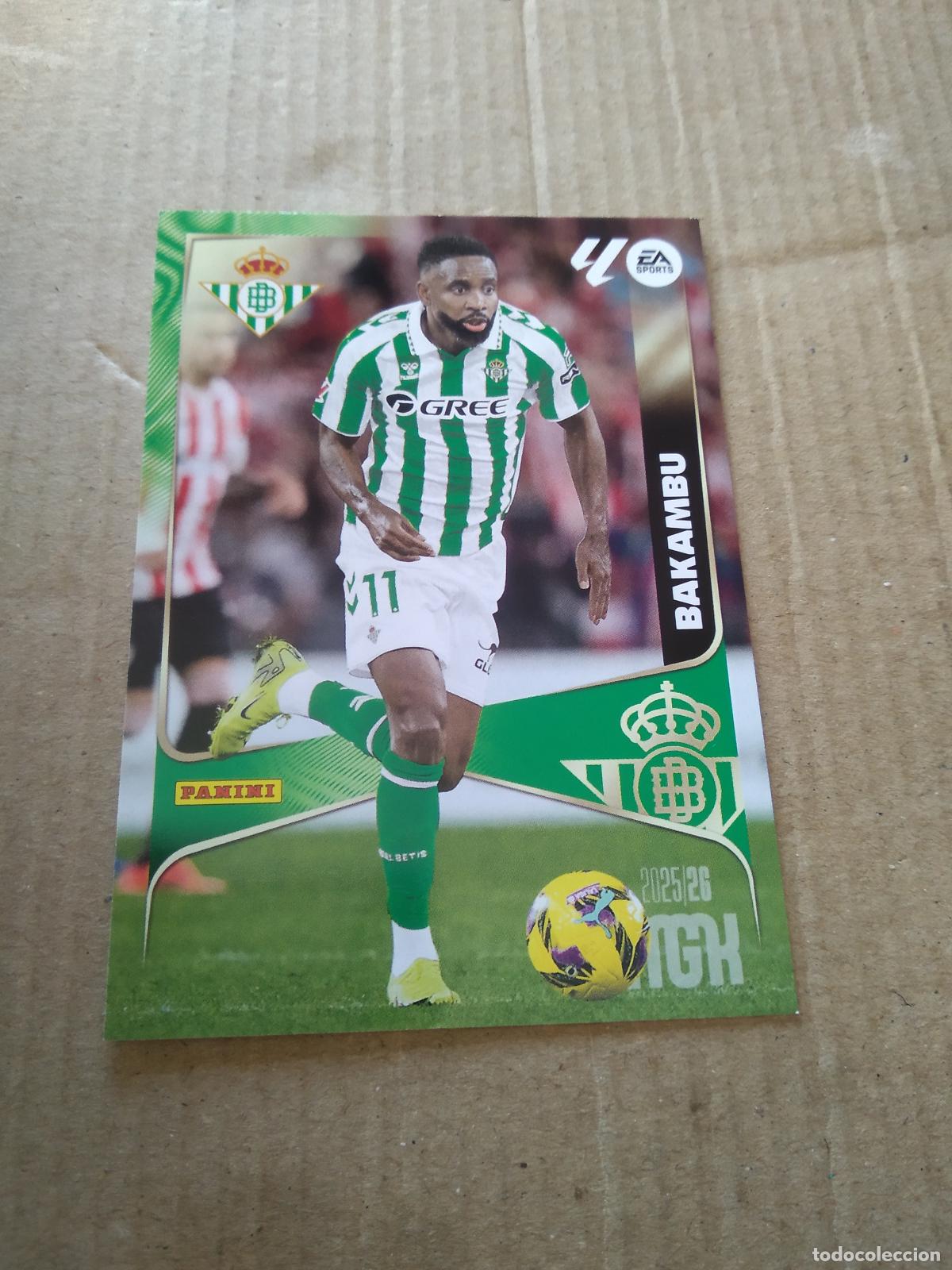 Cromos de f&uacute;tbol: 108 BAKAMBU BETIS CROMO FUTBOL PANINI LIGA MGKS 25-26 MEGACRACKS 2025-2026