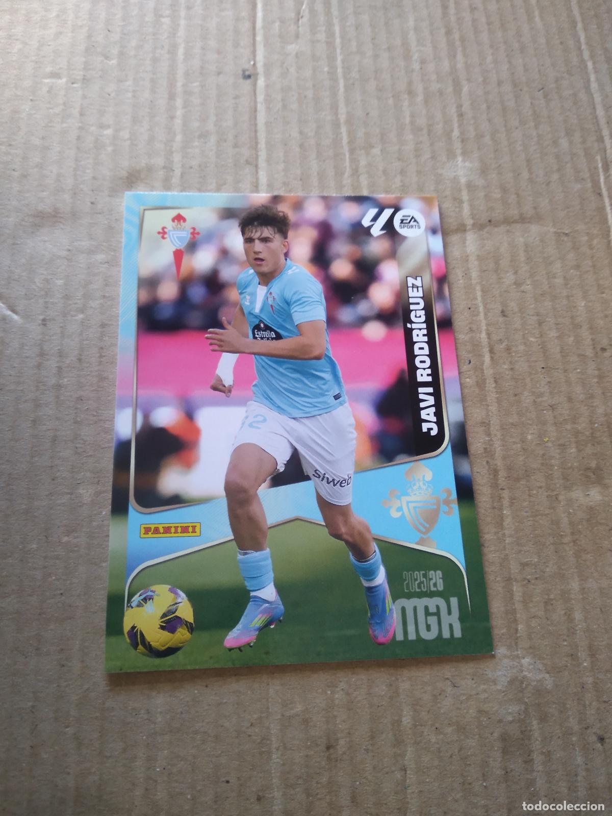 Cromos de f&uacute;tbol: 112 JAVI RODRIGUEZ CELTA DE VIGO CROMO FUTBOL PANINI LIGA MGKS 25-26 MEGACRACKS 2025-2026