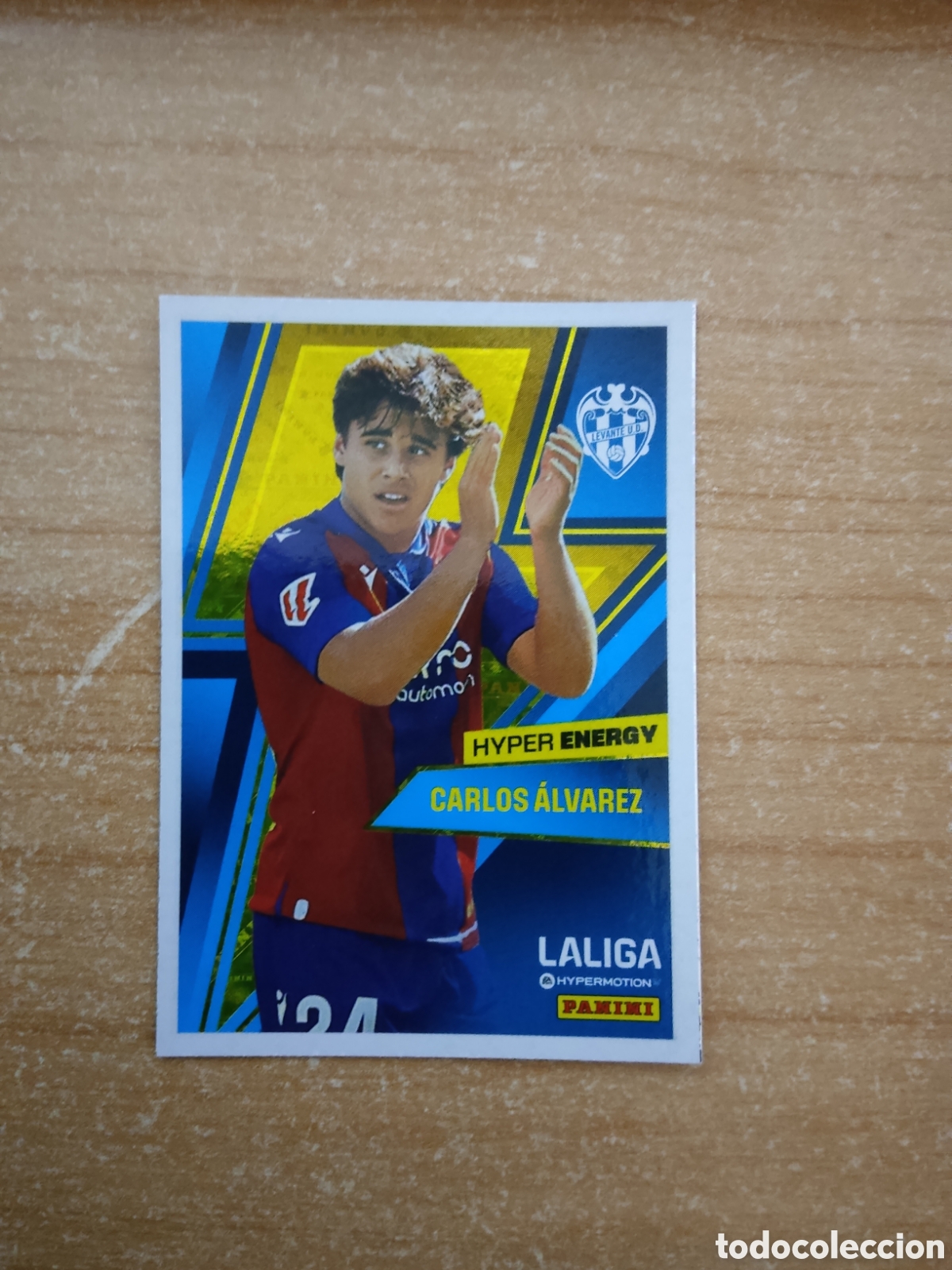 Cromos de f&uacute;tbol: 466 CARLOS ALVAREZ LEVANTE HYPER ENERGY LIGA HYPERMOTION 2024 2025