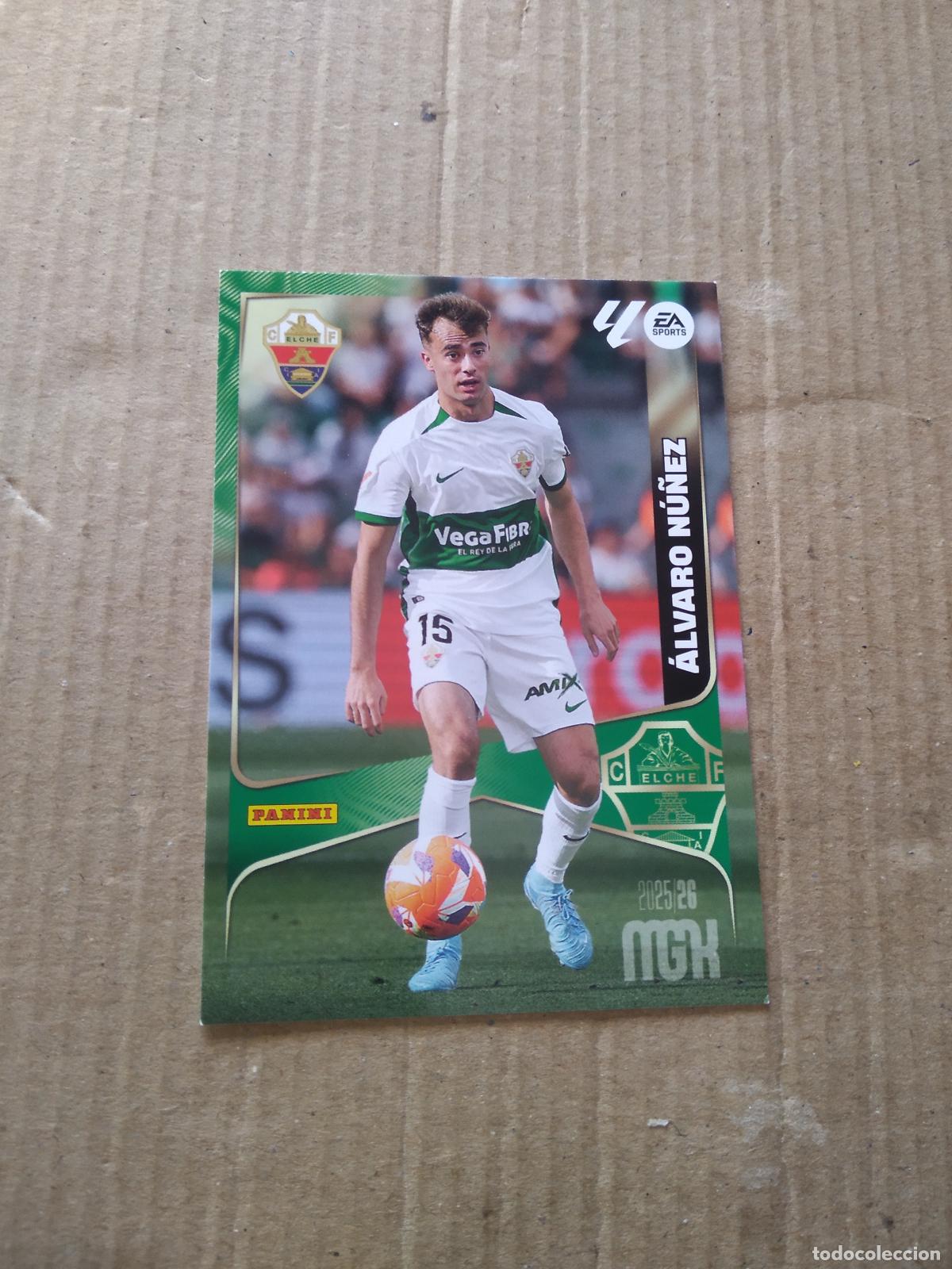 Cromos de f&uacute;tbol: 130 ALVARO NU&Ntilde;EZ ELCHE CROMO FUTBOL PANINI LIGA MGKS 25-26 MEGACRACKS 2025-2026