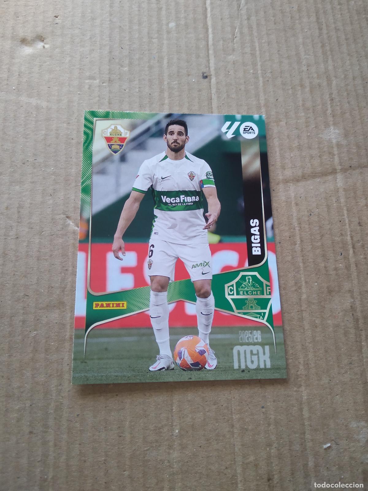 Cromos de f&uacute;tbol: 134 BIGAS ELCHE CROMO FUTBOL PANINI LIGA MGKS 25-26 MEGACRACKS 2025-2026