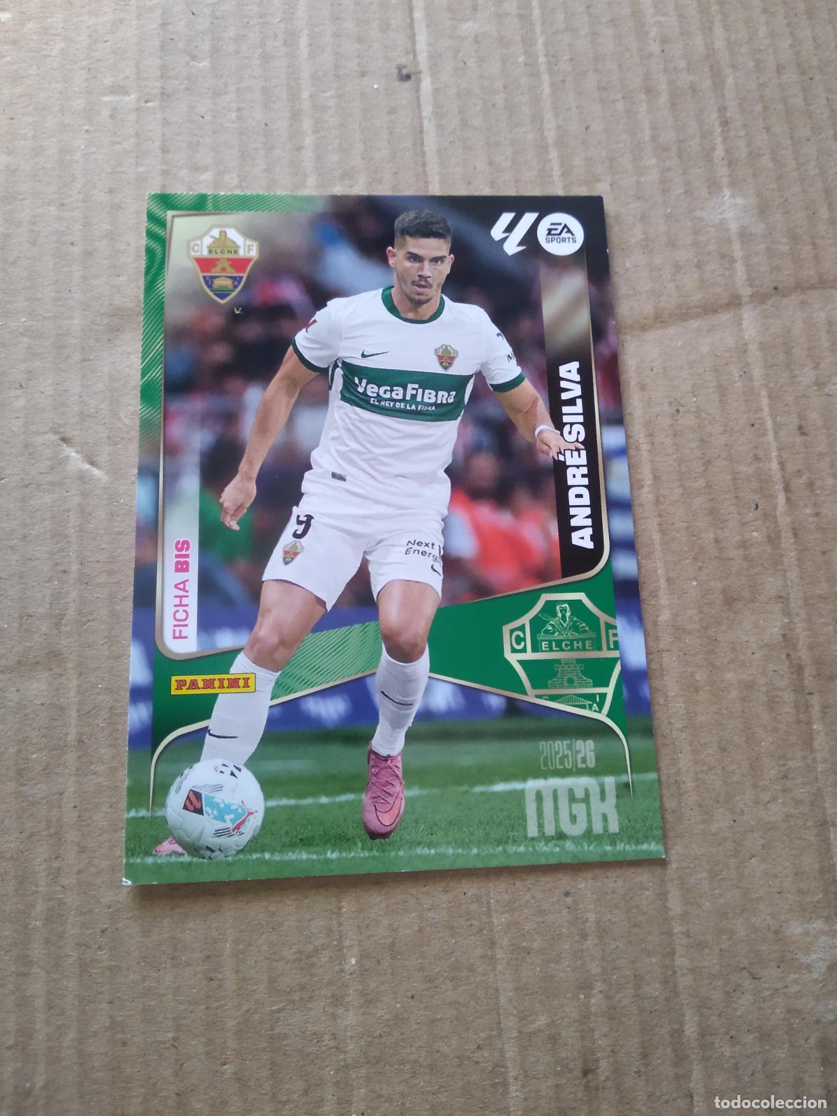 Cromos de f&uacute;tbol: 142 BIS ANDRE SILVA ELCHE CROMO FUTBOL PANINI LIGA MGKS 25-26 MEGACRACKS 2025-2026
