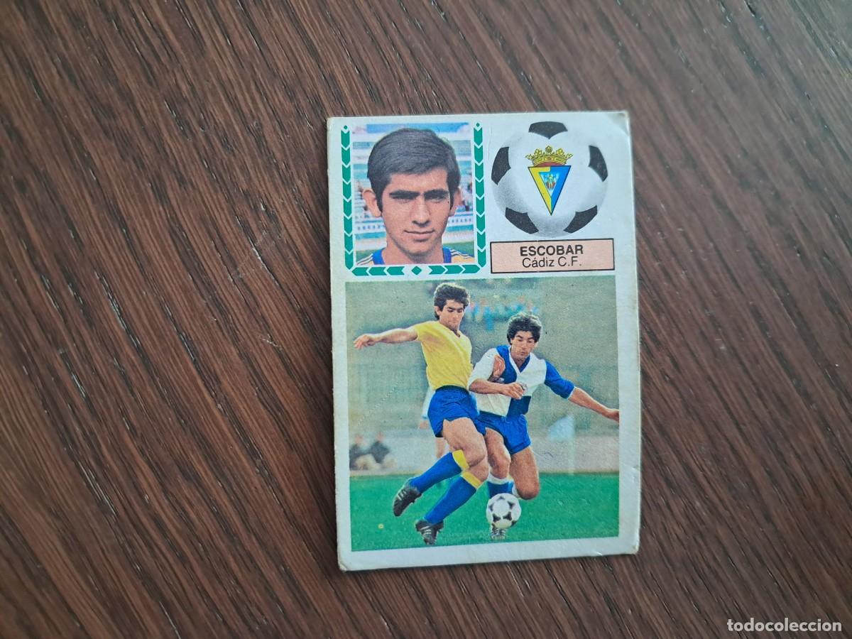 Cromos de f&uacute;tbol: cromo de futbol, ediciones Este 83-84, Escobar, Cadiz C.F. sin pegar.