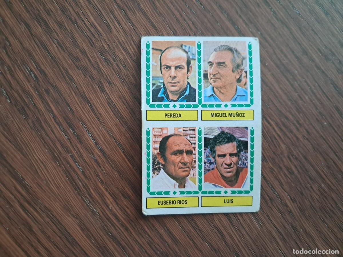 Cromos de f&uacute;tbol: cromo de futbol, ediciones Este 83-84, entrenadores, Miguel Mu&ntilde;oz, Luis, Eusebio Rios... sin pegar.