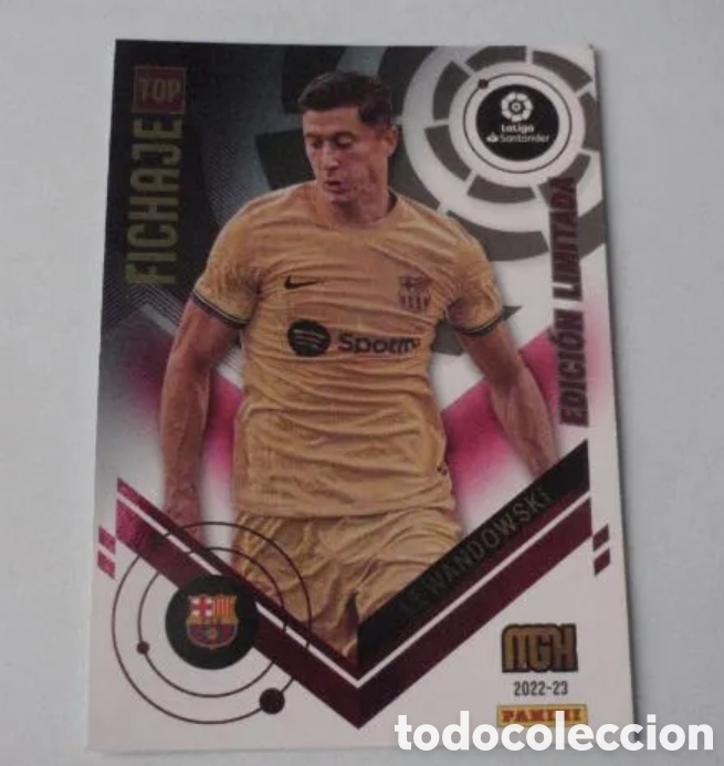 Cromos de f&uacute;tbol: LEWANDOWSKI EDICION LIMITADA FC BARCELONA MEGACRACKS 2022 2023 PANINI 22 23