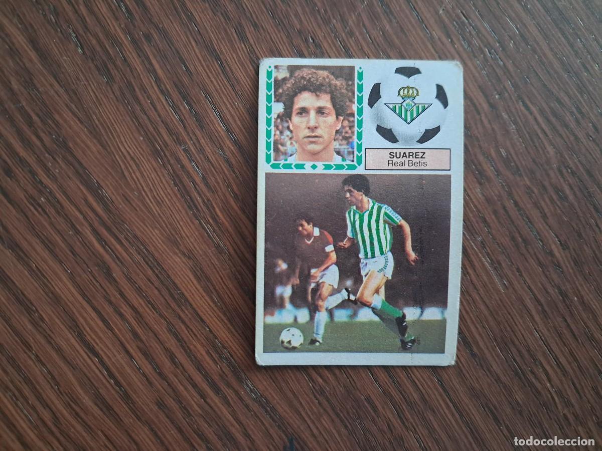 Cromos de f&uacute;tbol: cromo de futbol, edic. Este 83-84, Suarez, Real Betis, &uacute;ltimos fichajes n&ordm; 14.vers.pintado.sin pegar