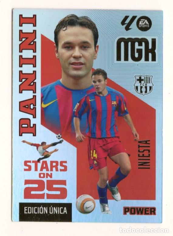 Cromos de f&uacute;tbol: 434P INIESTA BARCELONA STARS ON 25 POWER EDICION UNICA MEGACRACKS 2026 2027 26 27 MGK PANINI