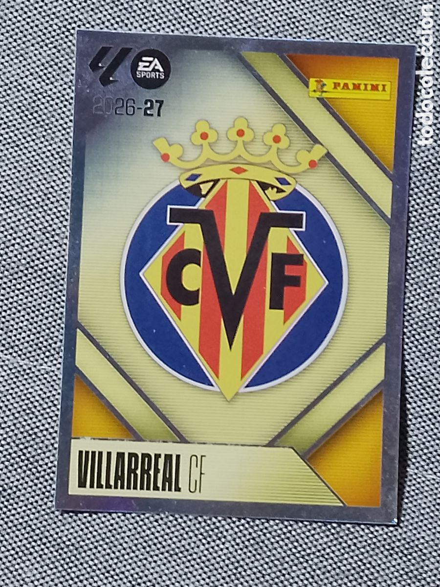 Cromos de f&uacute;tbol: VILLAREAL CF- ESCUDO - LALIGA LA LIGA 26 27 N 1 2026 2027 PANINI ESTE