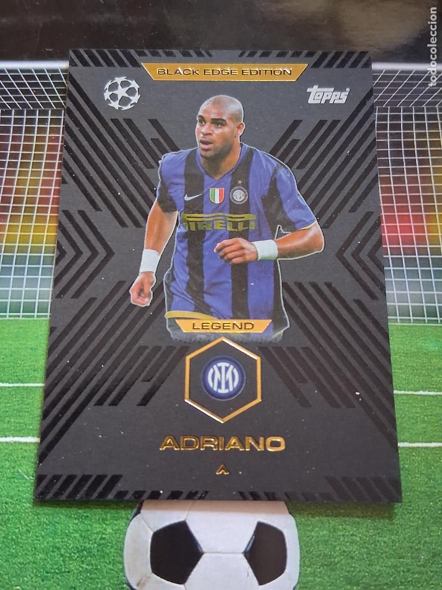 Cromos de f&uacute;tbol: BE 9 ADRIANO LEGEND MILAN BLACK EDGE EDITION MATCH ATTAX EXTRA CHAMPIONS LEAGUE 2025 2026 25 26