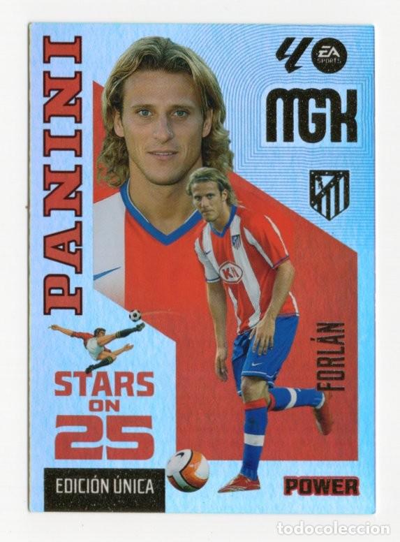 Cromos de f&uacute;tbol: 439P FORLAN ATLETICO DE MADRID STARS ON 25 POWER EDICION UNICA MEGACRACKS 2026 2027 26 27 MGK PANINI