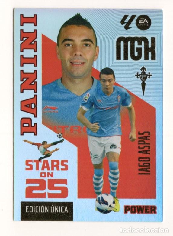 Cromos de f&uacute;tbol: 444P IAGO ASPAS CELTA STARS ON 25 POWER EDICION UNICA MEGACRACKS 2026 2027 26 27 MGK