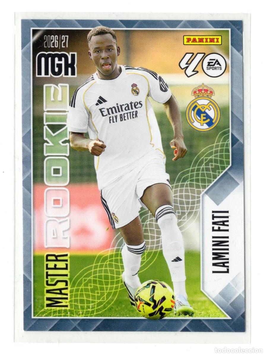 Cromos de f&uacute;tbol: 416 LAMINI FATI REAL MADRID MASTER ROOKIE MEGACRACKS 2026 2027 26 27 MGK