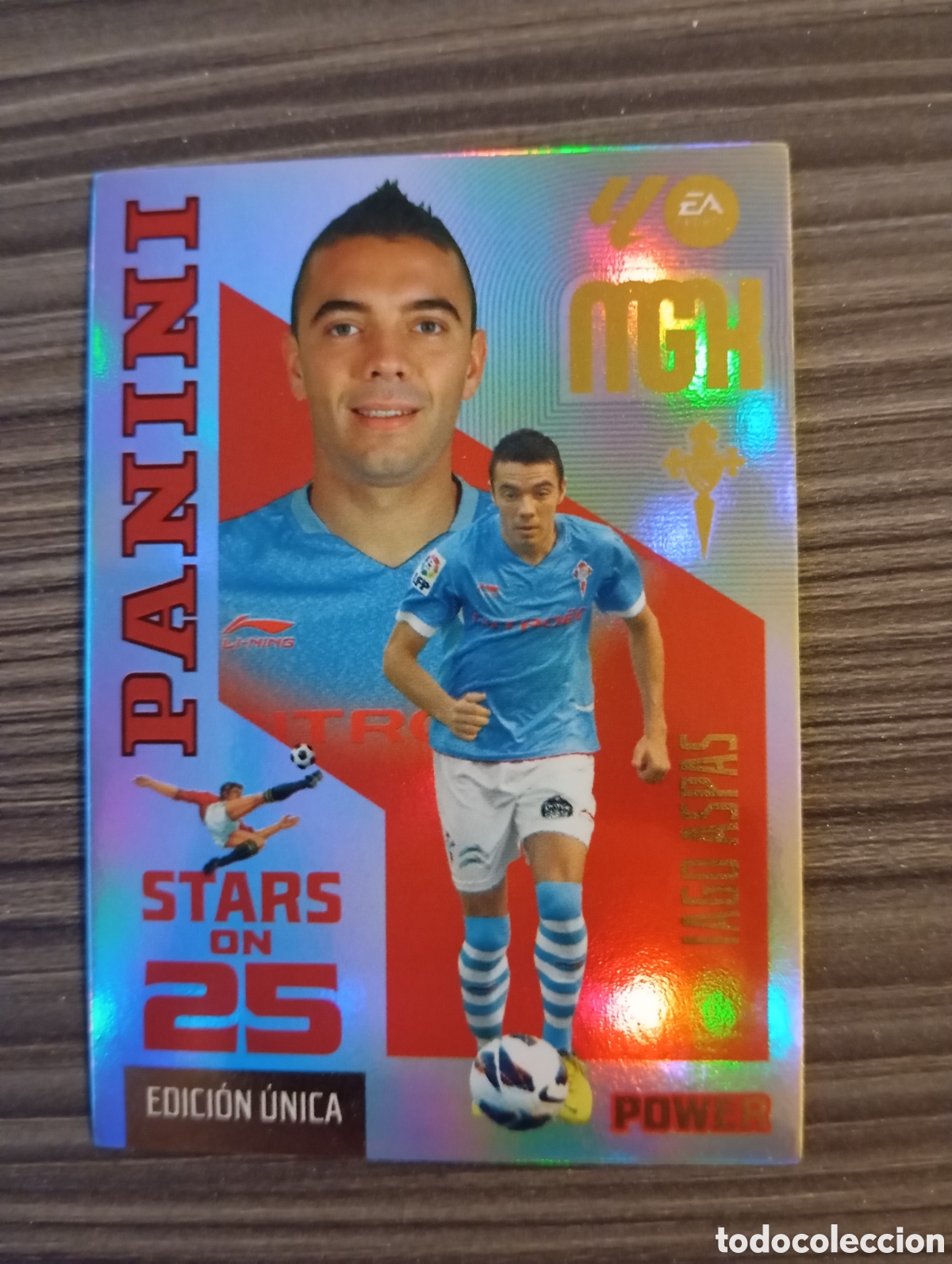 Cromos de f&uacute;tbol: 444P IAGO ASPAS STARS ON 25 POWER EDICI&Oacute;N LIMITADA PANINI MEGACRACKS 26 27