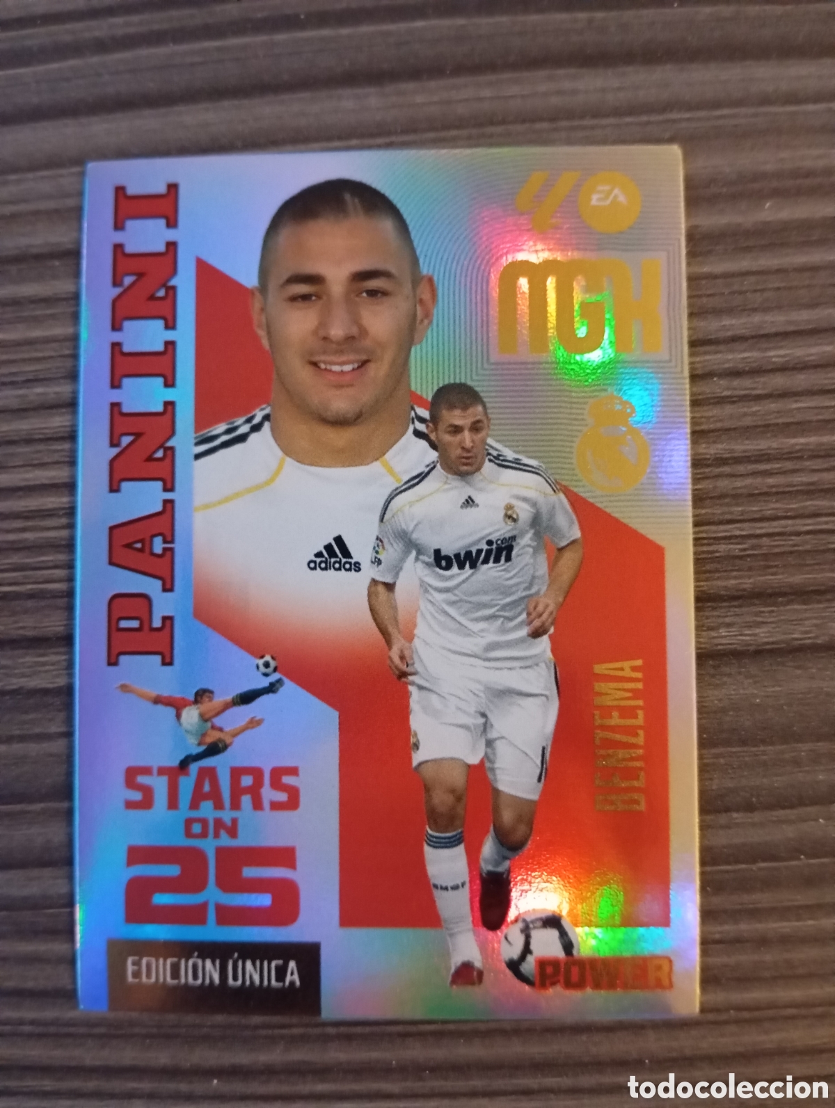 Cromos de f&uacute;tbol: 441P BENZEMA STARS ON 25 POWER EDICI&Oacute;N LIMITADA PANINI MEGACRACKS 26 27