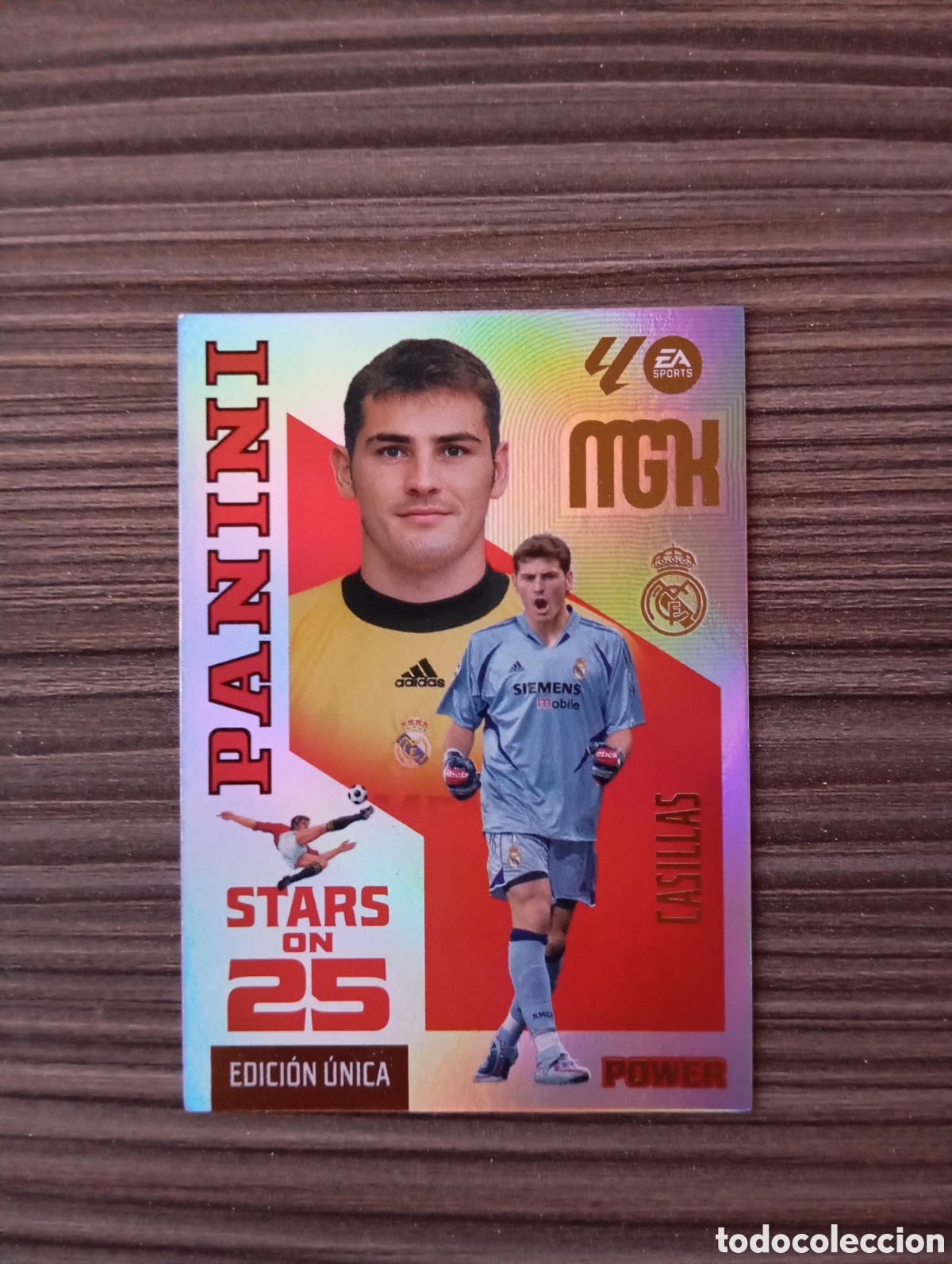 Cromos de f&uacute;tbol: 428P CASILLAS STARS ON 25 POWER EDICI&Oacute;N LIMITADA PANINI MEGACRACKS 26 27