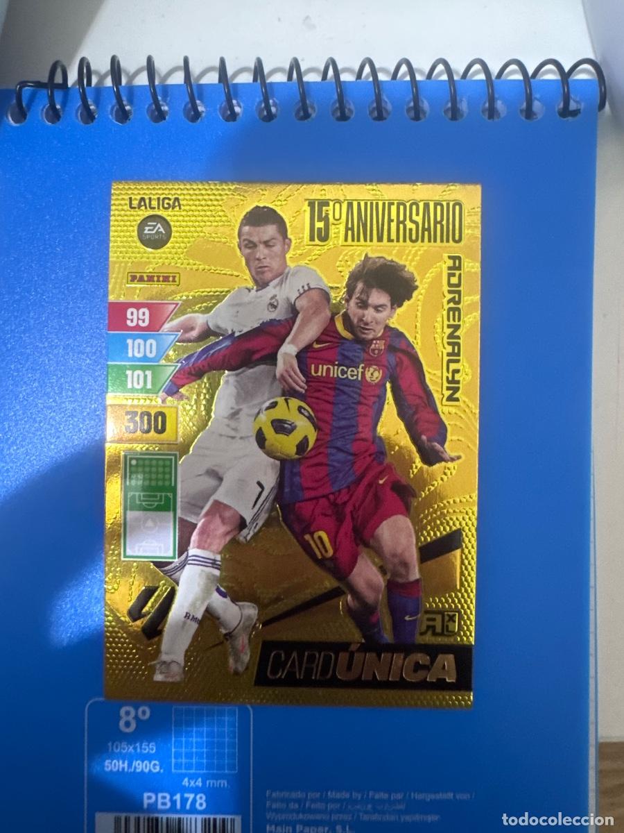 Cromos de f&uacute;tbol: CARD &Uacute;NICA CRISTIANO RONALDO Y MESSI
