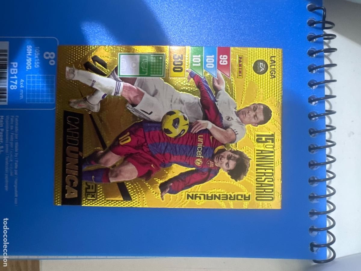 Cromos de f&uacute;tbol: CARD &Uacute;NICA CRISTIANO RONALDO Y MESSI