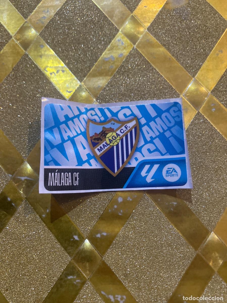 Cromos de f&uacute;tbol: CROMO DE FUTBOL ESCUDO MALAGA &iexcl;VAMOS ! CHICLE LIGA 2026 2027 PANINI !