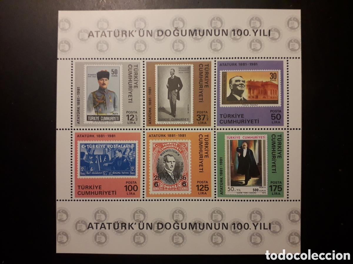 Cromos de f&uacute;tbol: TURQU&Iacute;A YVERT HB 21 SERIE COMPLETA NUEVA *** 1981 ATATURK SELLOS SOBRE SELLOS PEDIDO M&Iacute;NIMO 3&euro;