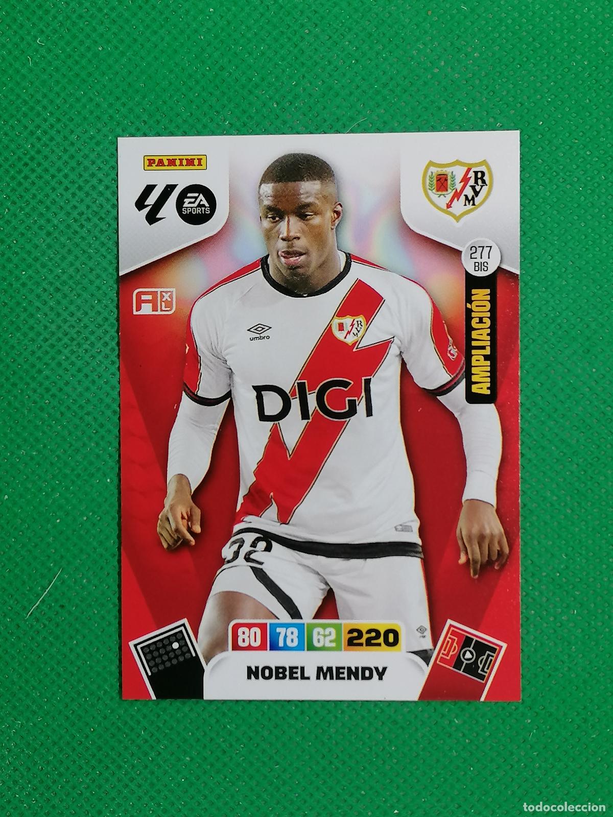 Cromos de f&uacute;tbol: 277BIS 277 BIS NOBEL MENDY RAYO VALLECANO AMPLIACION ⚽ LIGA ADRENALYN XL 2025 2026 25 26 ⚽