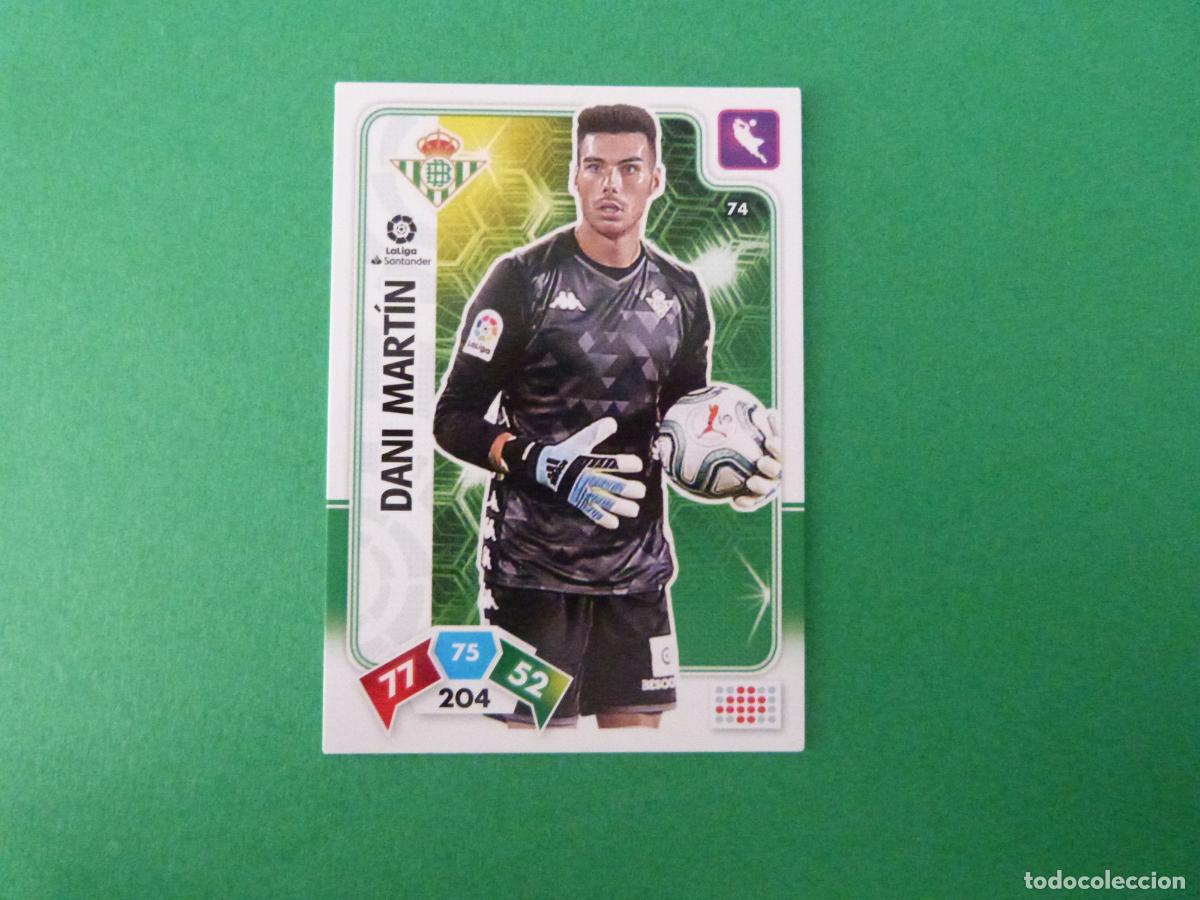 Cromos de f&uacute;tbol: TRADING CARD FUTBOL DANI MARTIN REAL BETIS BALOMPIE N&ordm; 74 LIGA ADRENALYN XL 2019-2020/19-20 PANINI