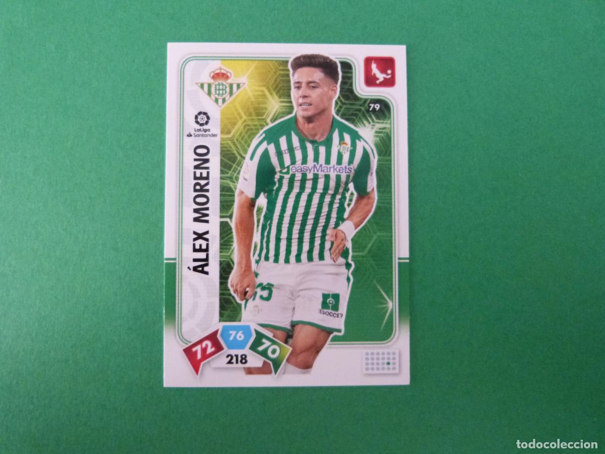 Cromos de f&uacute;tbol: TRADING CARD FUTBOL ALEX MORENO REAL BETIS BALOMPIE N&ordm; 79 LIGA ADRENALYN XL 2019-2020/19-20 PANINI
