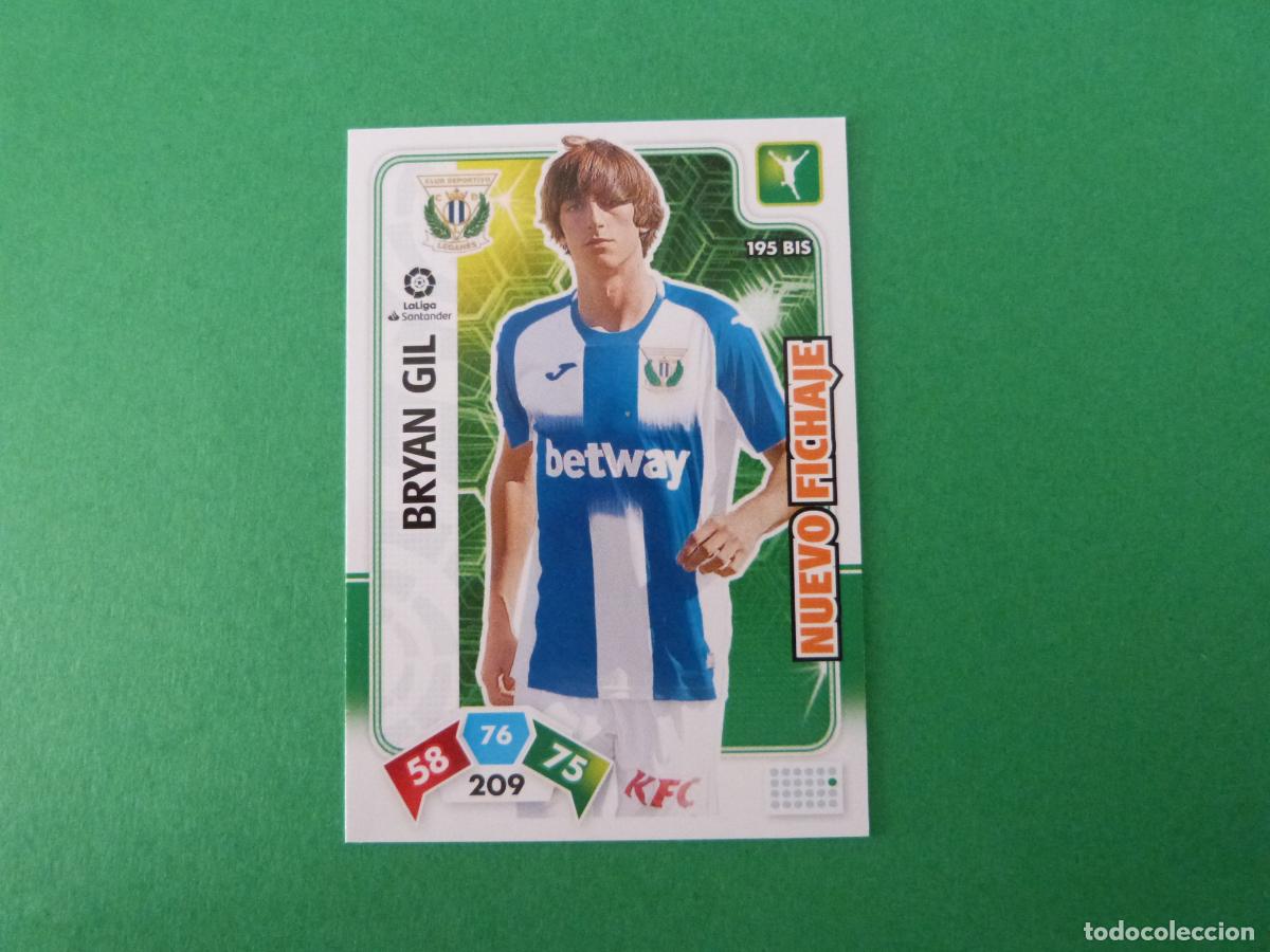 Fu&szlig;ball-Sticker: TRADING CARD FUTBOL BRYAN GIL C.D. LEGANES N&ordm; 195 BIS LIGA ADRENALYN XL 2019-2020/19-20 PANINI