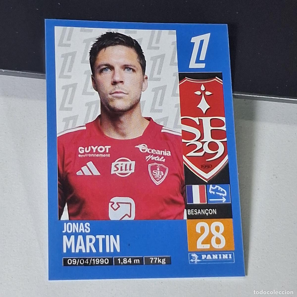 Football Stickers: B42 84 JONAS MARTIN STADE BRESTOIS CROMO PANINI LIGUE 1 FOOT 24-25 LIGA FRANCIA 2024-2025