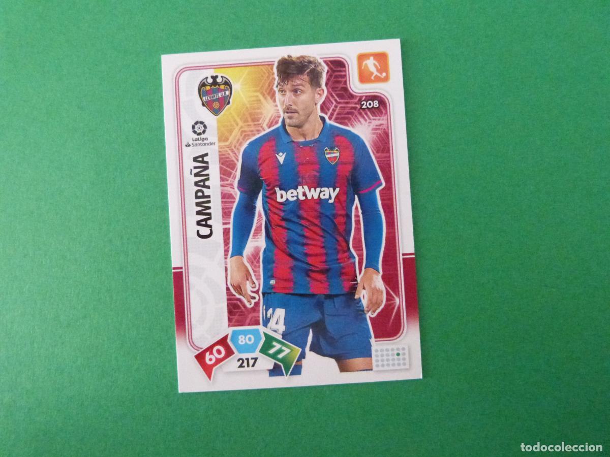 Fu&szlig;ball-Sticker: TRADING CARD FUTBOL CAMPA&Ntilde;A LEVANTE U.D. N&ordm; 208 LIGA ADRENALYN XL 2019-2020/19-20 PANINI