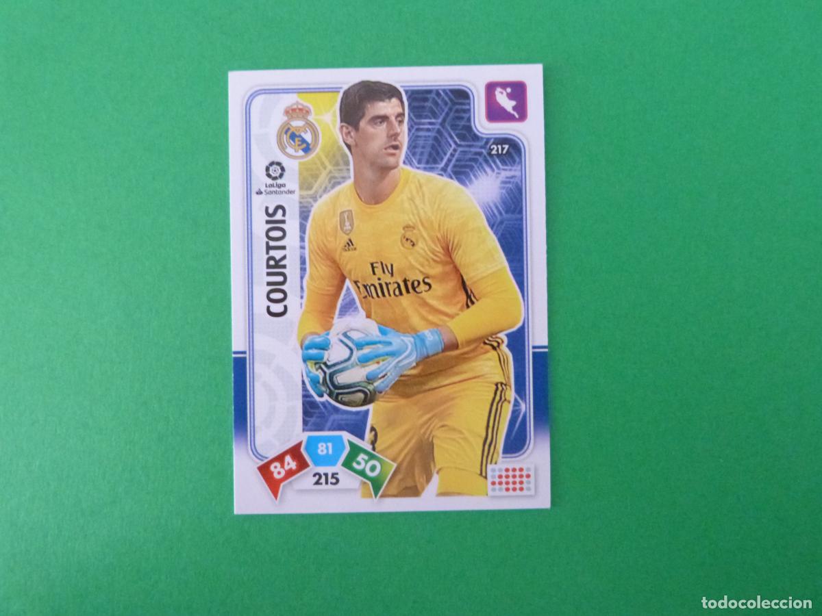 Fu&szlig;ball-Sticker: TRADING CARD FUTBOL COURTOIS REAL MADRID C.F. N&ordm; 217 LIGA ADRENALYN XL 2019-2020/19-20 PANINI