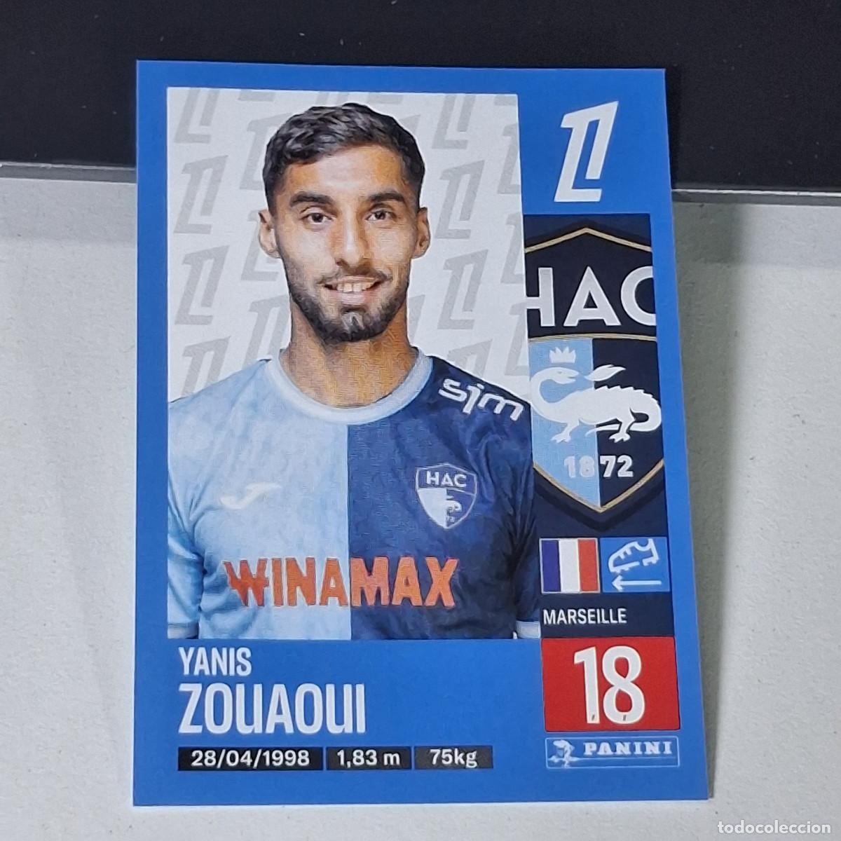 Cromos de f&uacute;tbol: B42 110 YANIS ZOUAOUI LE HAVRE CROMO PANINI LIGUE 1 FOOT 24-25 LIGA FRANCIA 2024-2025