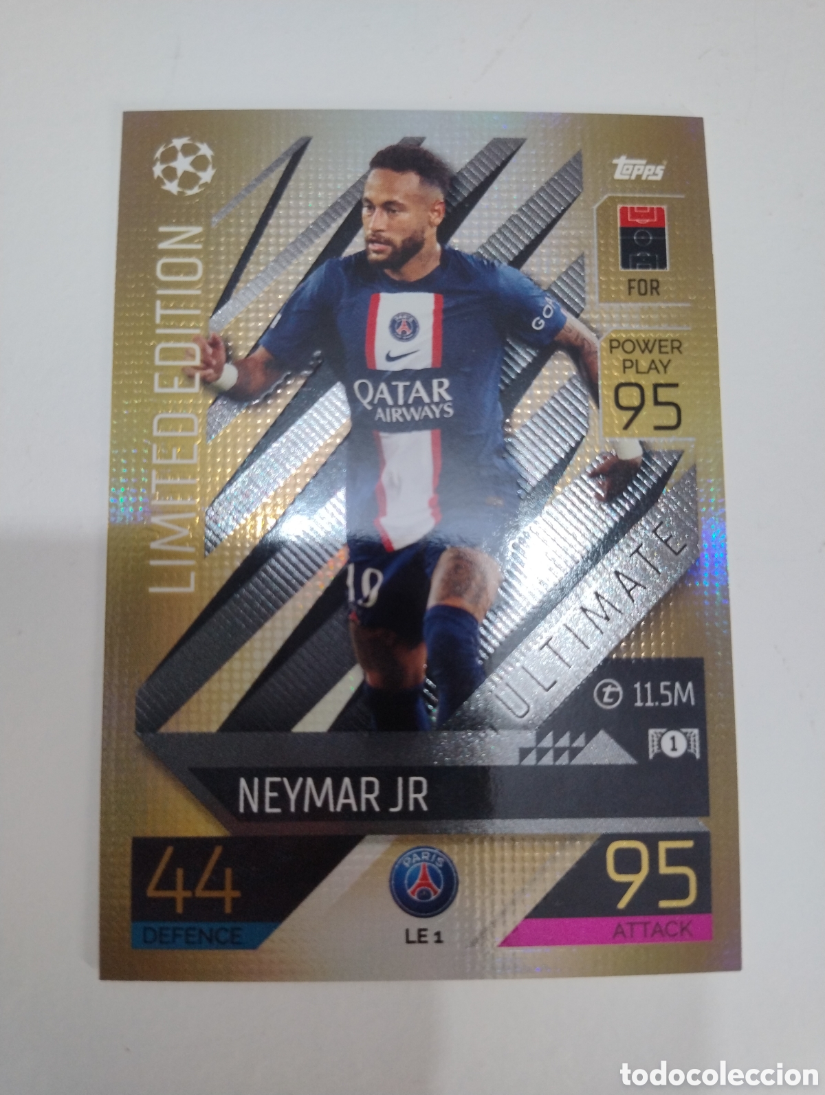 Cromos de f&uacute;tbol: LE 1 - Neymar - PSG - Topps Match Attax Extra 2022 - 2023 Limited Edition