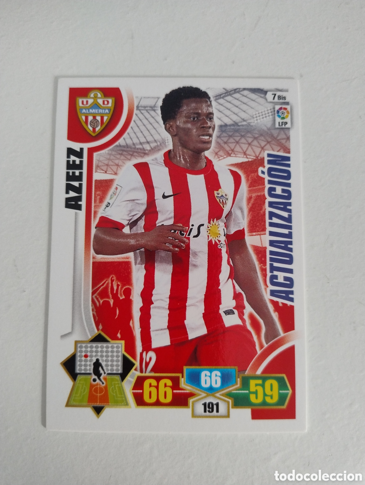 Cromos de f&uacute;tbol: 7 bis - Azeez - Almer&iacute;a - Adrenalyn XL Liga 2013 - 2015 Actualizaci&oacute;n