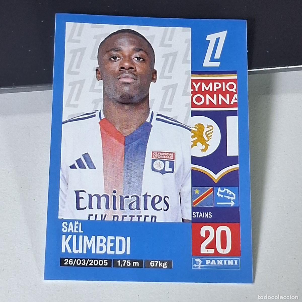 Cromos de f&uacute;tbol: B42 184 SAEL KUMBEDI OLYMPIQUE LYON CROMO PANINI LIGUE 1 FOOT 24-25 LIGA FRANCIA 2024-2025