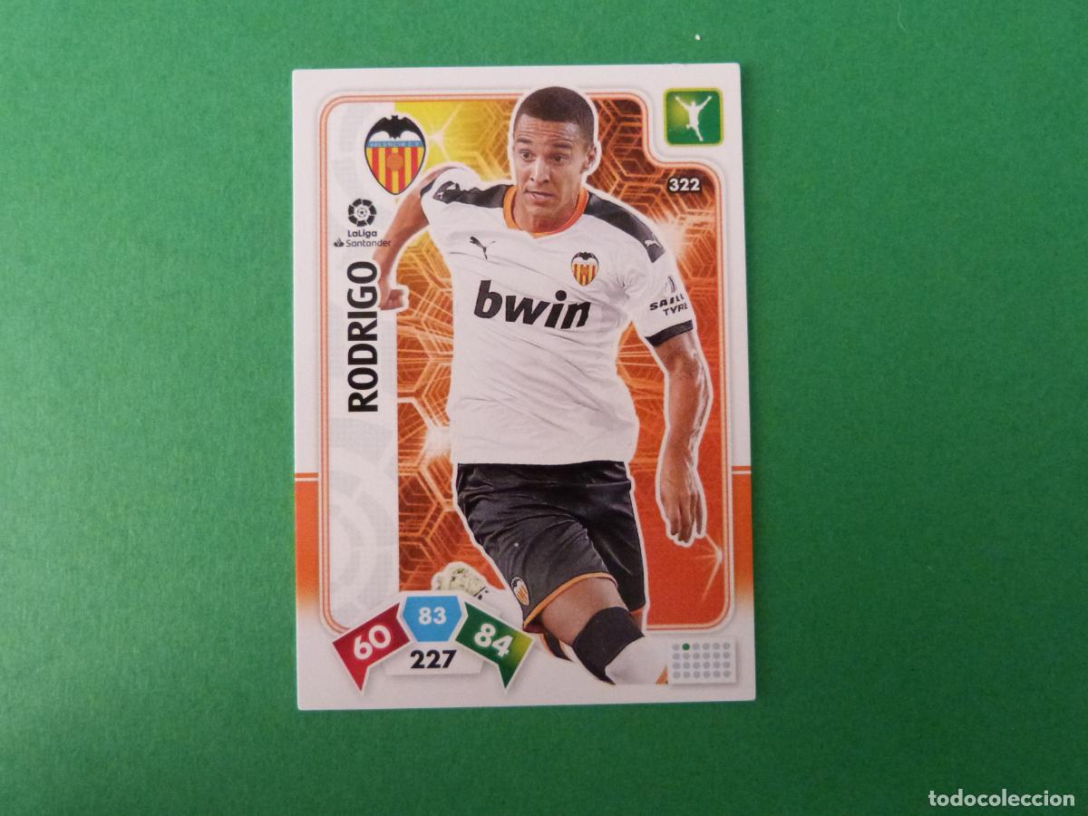 Cromos de f&uacute;tbol: TRADING CARD FUTBOL RODRIGO VALENCIA C.F. N&ordm; 322 LIGA ADRENALYN XL 2019-2020/19-20 PANINI