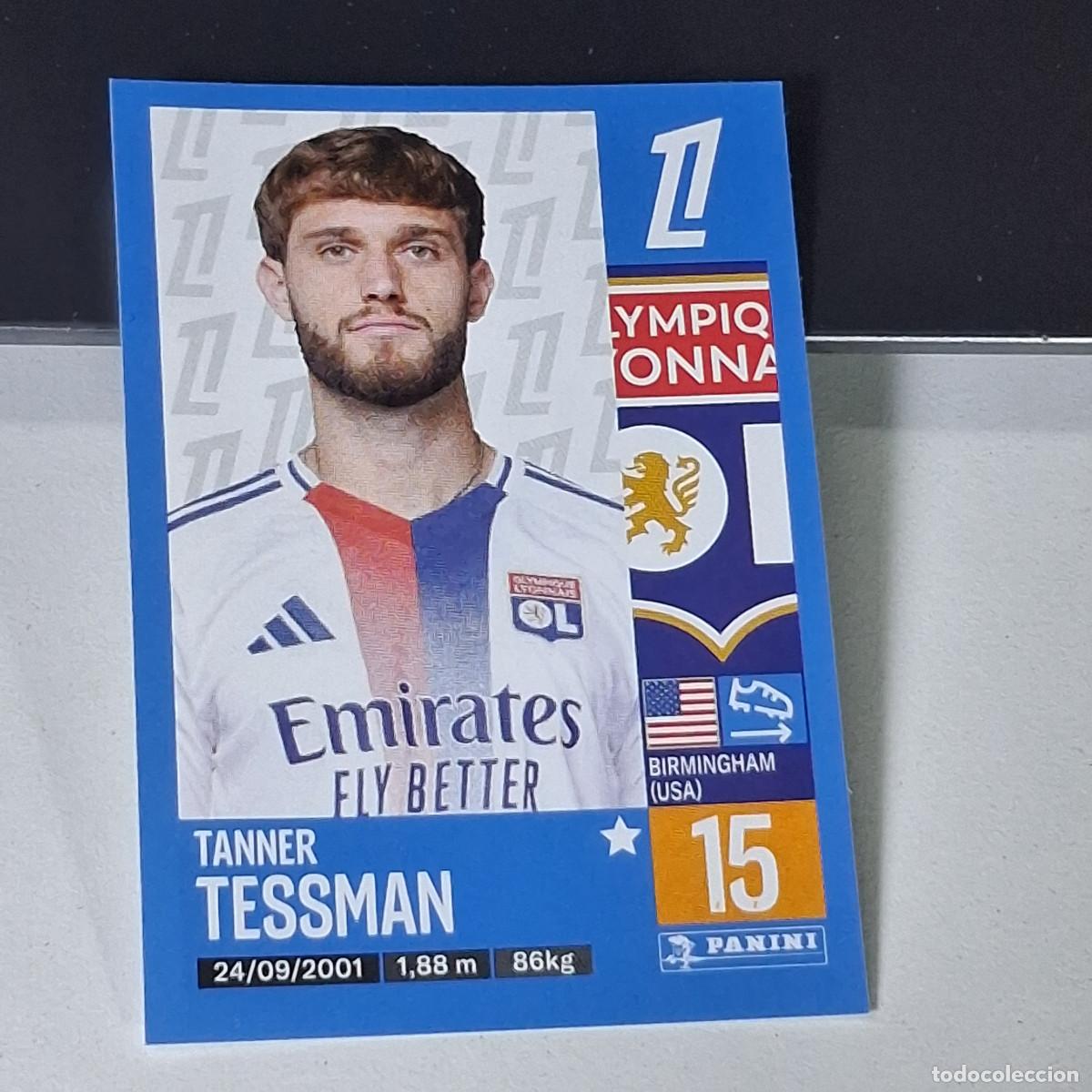 Cromos de f&uacute;tbol: B42 193 TANNER TESSMAN OLYMPIQUE LYON CROMO PANINI LIGUE 1 FOOT 24-25 LIGA FRANCIA 2024-2025