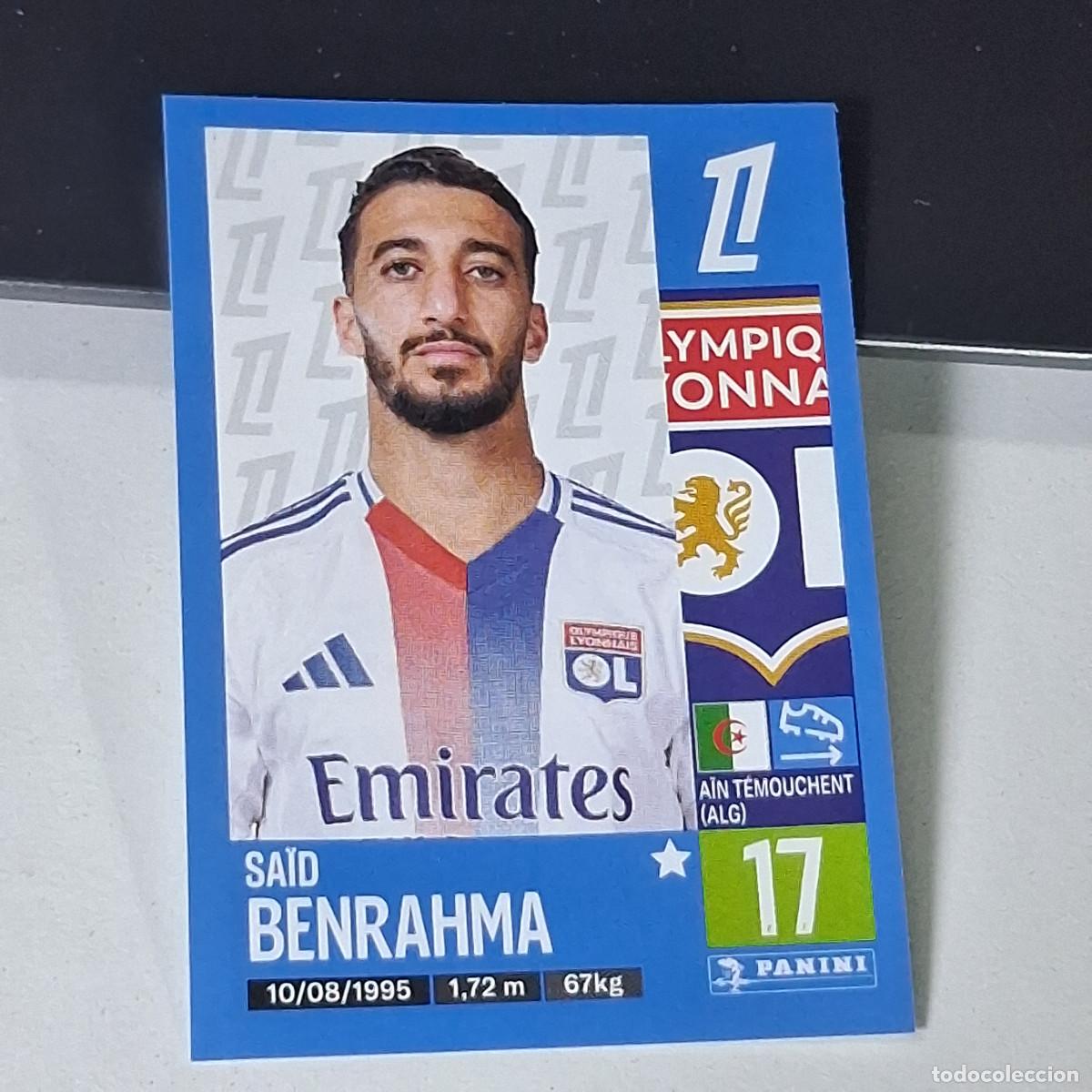 Cromos de f&uacute;tbol: B42 196 SAID BENRAHMA OLYMPIQUE LYON CROMO PANINI LIGUE 1 FOOT 24-25 LIGA FRANCIA 2024-2025