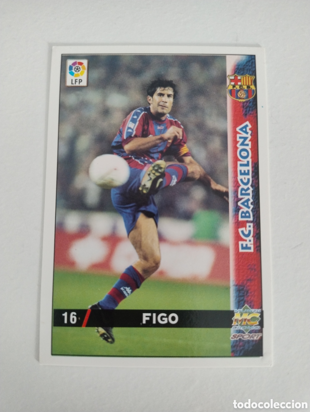 Fu&szlig;ball-Sticker: 16 - Luis Figo - Barcelona - Mundicromo Liga 98 - 99