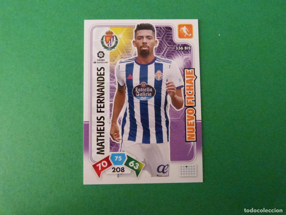 Cromos de f&uacute;tbol: TRADING CARD FUTBOL MATHEUS FERNANDES REAL VALLADOLID N&ordm; 336 BIS LIGA ADRENALYN XL 2019-2020/19-20