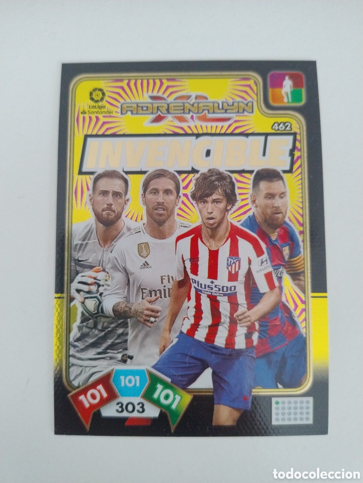 Football Stickers: 462 - Carta Invencible - Messi, Oblak, Ramos, Adrenalyn XL Liga 2019 - 2020