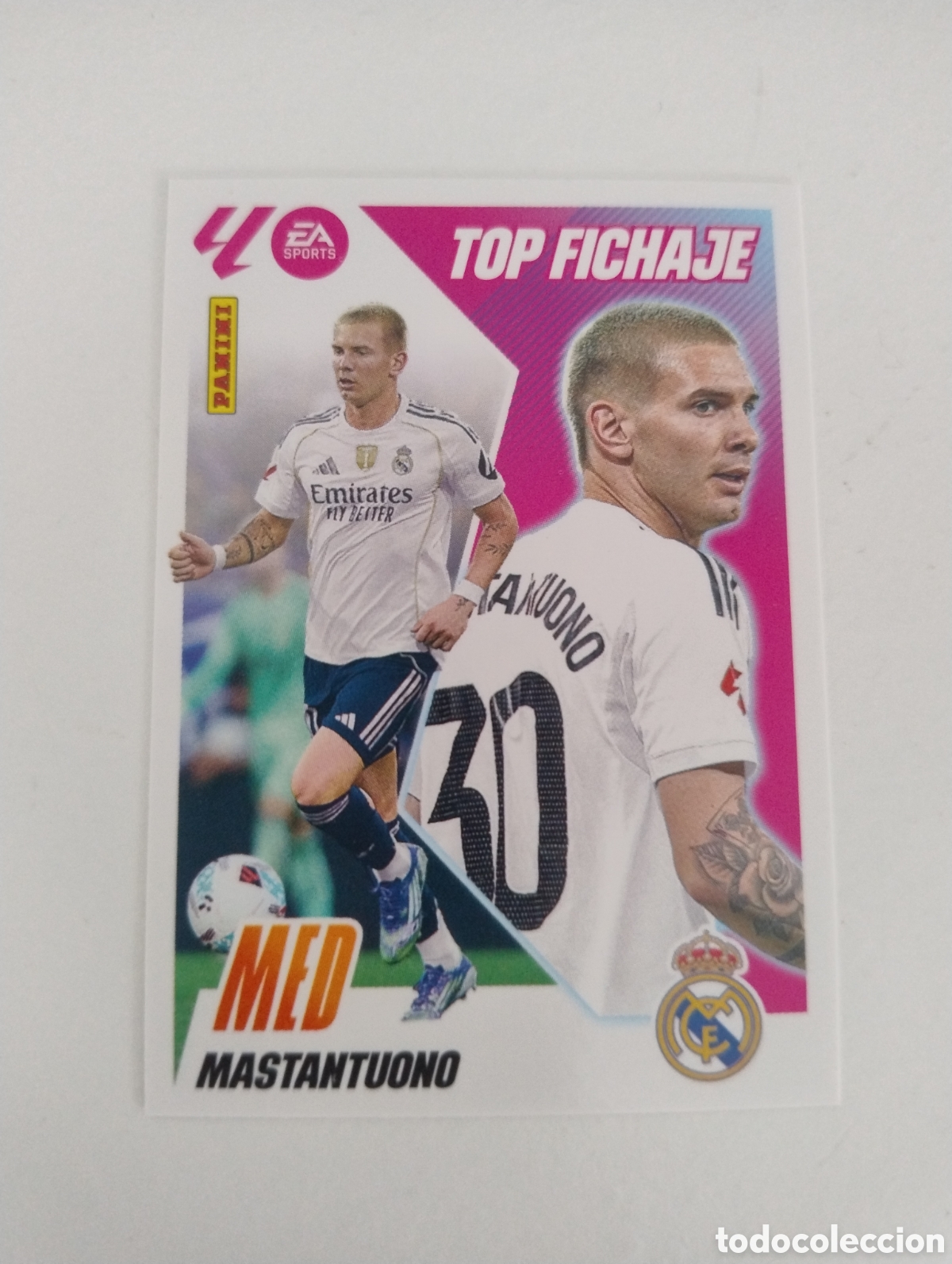 Figurine di Calcio: Fichaje 68 - Mastantuono - Real Madrid - Liga Este 2025 - 2026 Topps Fichaje