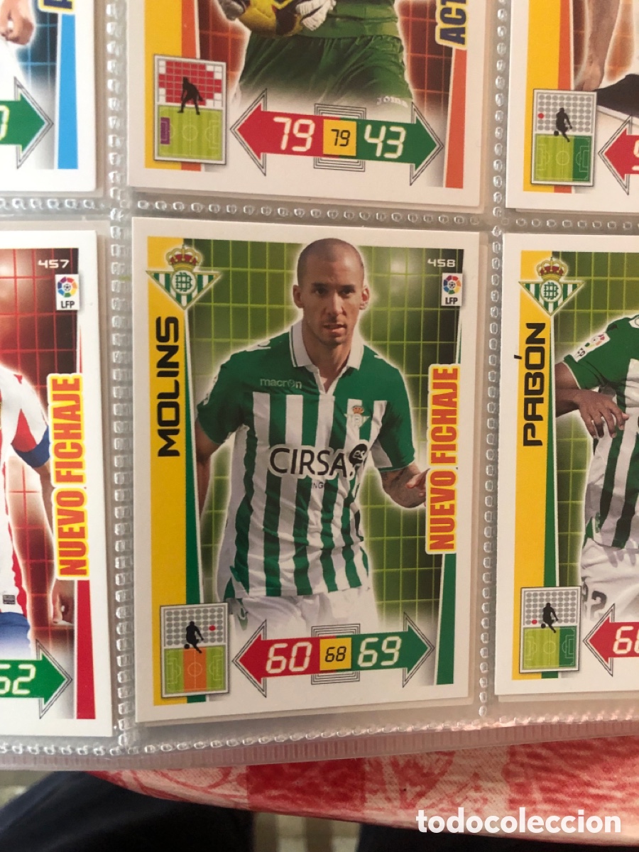 Cromos de f&uacute;tbol: Adrenalyn 2012 2013 nuevo fichaje molins 458 Betis
