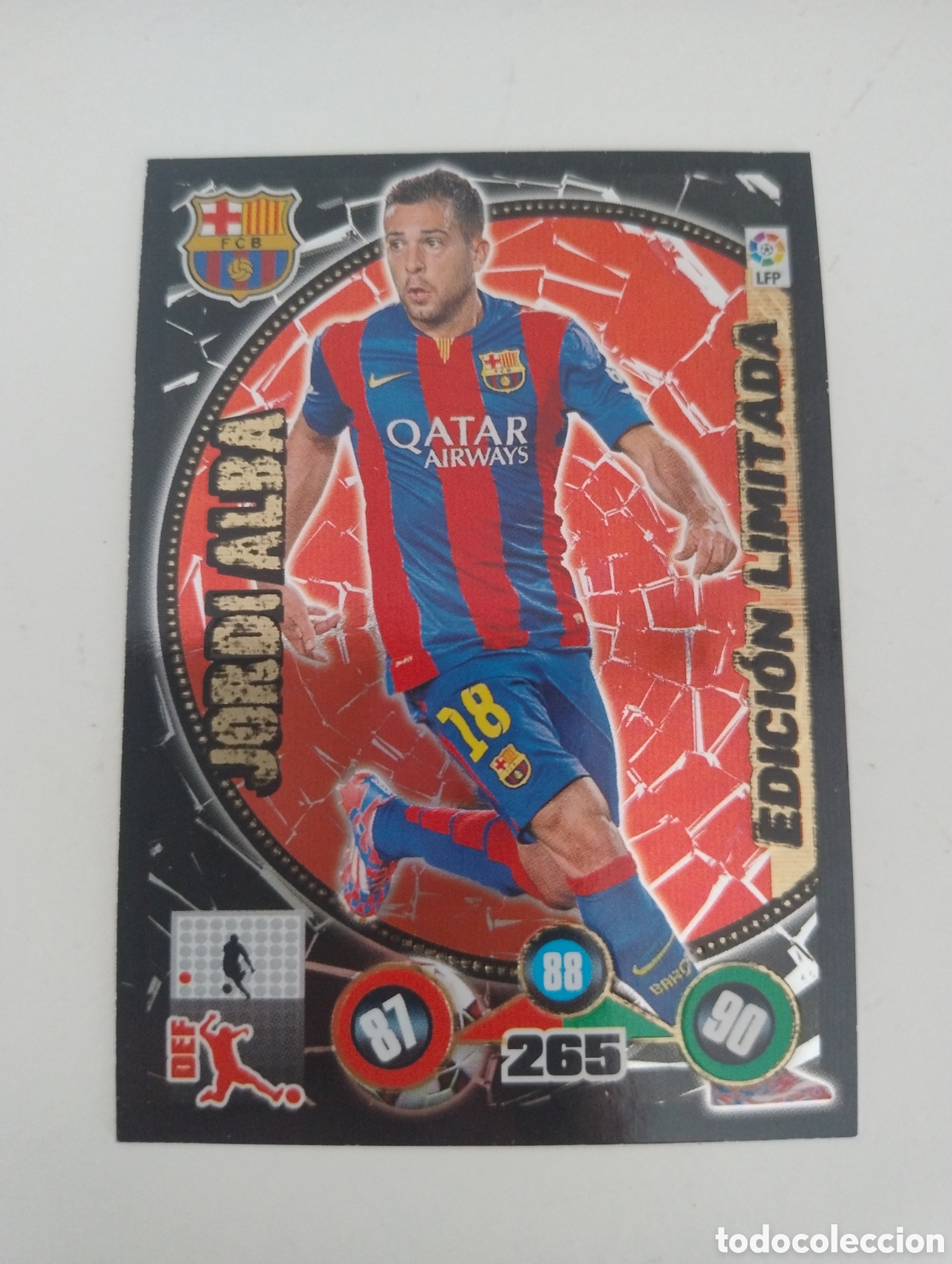 Cromos de f&uacute;tbol: Jordi Alba h Barcelona - Adrenalyn XL Liga 2014 - 2015 Edici&oacute;n Limitada
