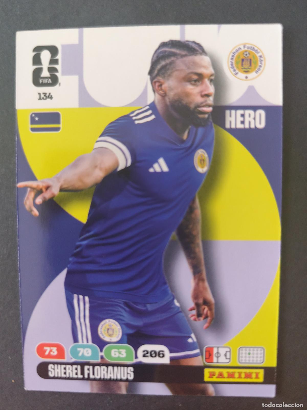 Cromos de f&uacute;tbol: 134 SHEREL FLORANUS CURAZAO ADRENALYN MUNDIAL FIFA WORLD CUP 2026 PANINI