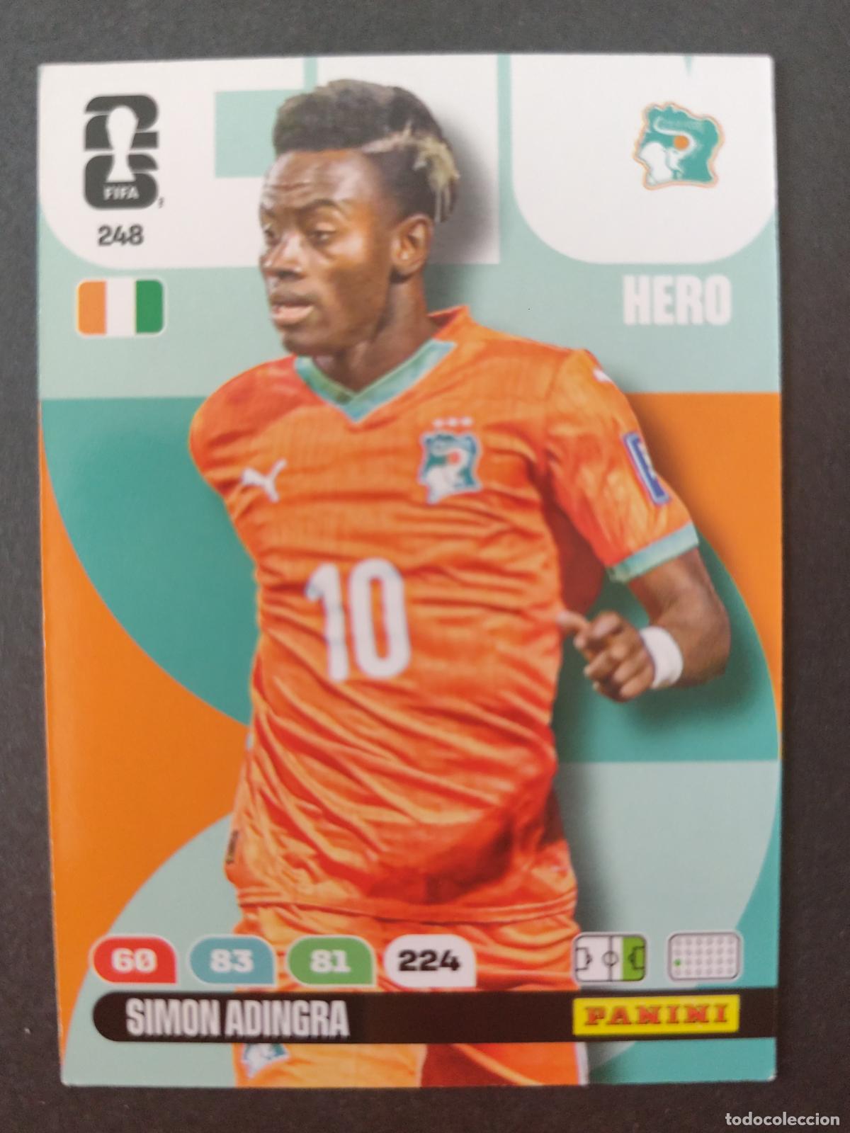 Football Stickers: 248 SIMON ADINGRA COSTA DE MARFIL ADRENALYN MUNDIAL FIFA WORLD CUP 2026 PANINI